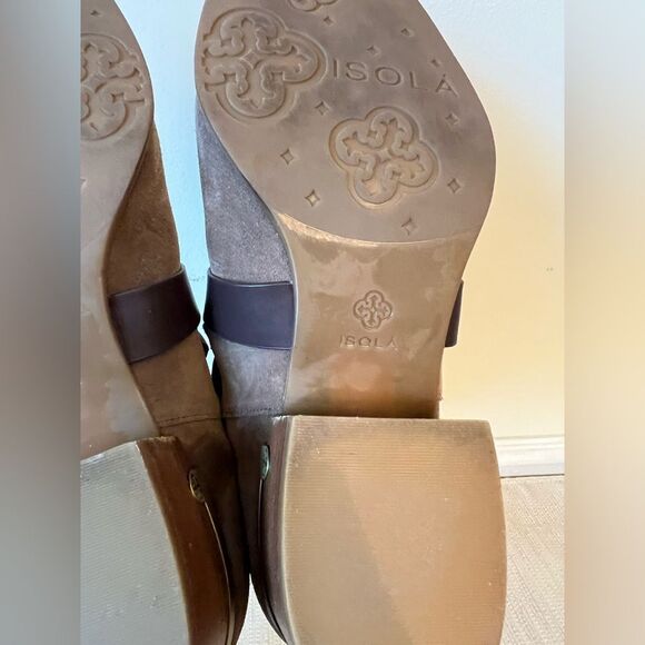 Isola Davan Ankle Boots Havana Brown Alaska Suede Size 10M - Picture 13 of 16